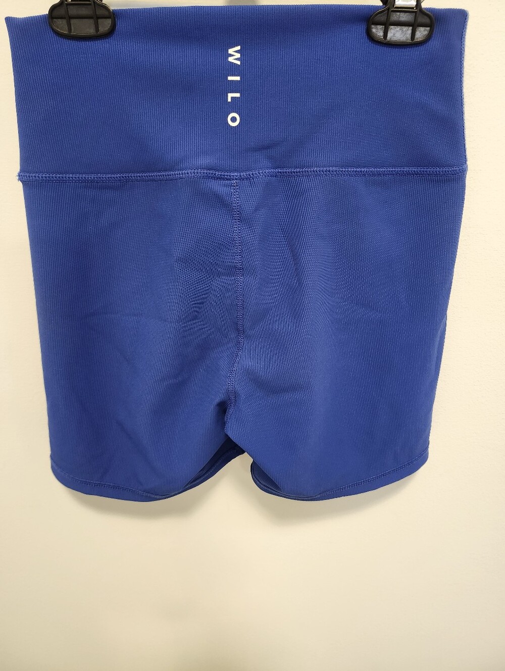 WILO High-Waist Women's Performance Bike Shorts - Blue Size Medium NWT - Picture 3 of 8